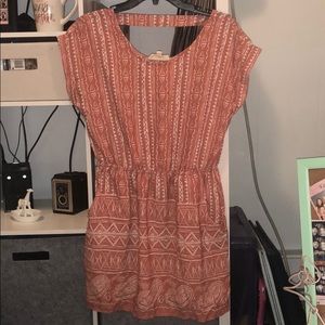 Pink Rose Aztec Print Dress